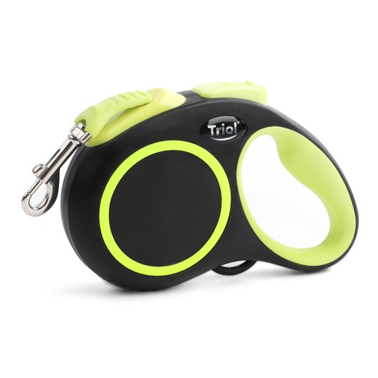 Поводок-рулетка Триол для собак Urban Neon XS, 3м до 12кг, лента, черныйг