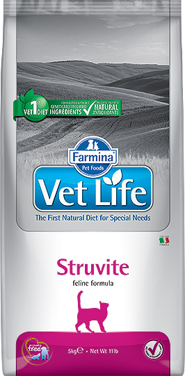 Корм Farmina Vet Life Struvite для кошек при МКБ струвитного типа