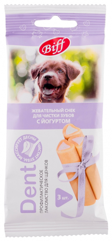 Лакомство для щенков Titbit BIFF Dent Жевательный снек для мелких пород со вкусом йогурта 40 г