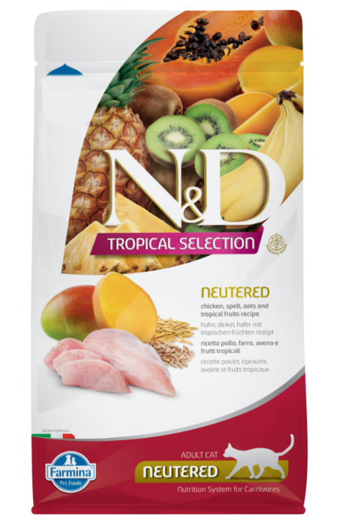 Корм Farmina N&D Tropical Selection Chicken Neutered (низкозерновой) для стерилизованных кошек, с курицей