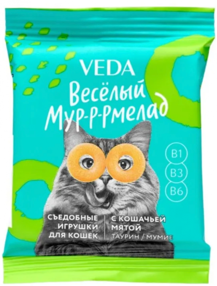 Лакомство Веда Мармелад Мята 6 г для кошек