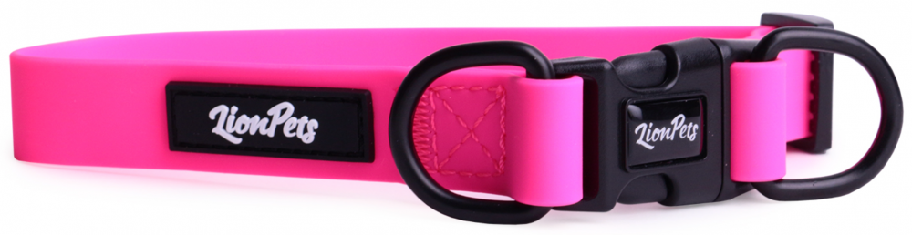Ошейник из биотана LionPets с пластиковой пряжкой LPO-00530-5 (Розовый) (Размер S обхват шеи 19-28 см, ширина 2,0 см)