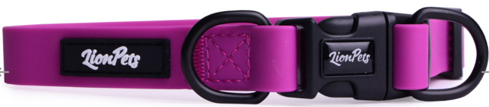 Ошейник из биотана LionPets с пластиковой пряжкой LPO-00530-6 (Фиолетовый) (Размер S обхват шеи 19-28 см, ширина 2,0 см)