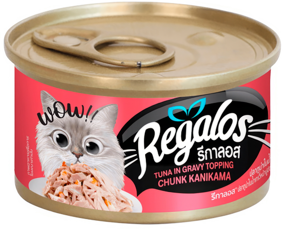 Корм Regalos Tuna&amp;Kanikama (в соусе) для кошек, тунец с крабовыми палочками, 80 г