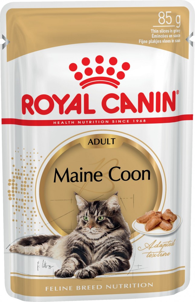 Влажный корм для кошек Royal Canin Maine Coon Adult кусочки в соусе для Мейн-куна 85 г