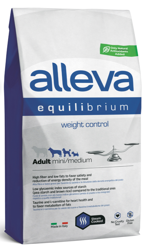 Корм Alleva Equilibrium Weight Control Adult Mini & Medium для собак малых и средних пород, контроль веса, 2 кг