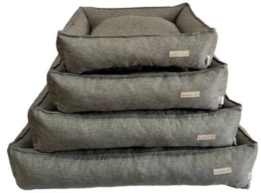 10833 Лежанка Лури Life 100*80*12 рогожка мебельная бежевая